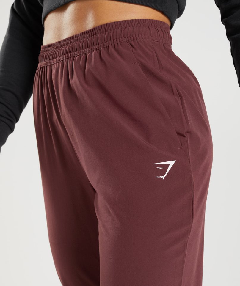 Spodnie Do Biegania Gymshark Treningowe Woven Damskie Ciemny Brązowe | PL 810VOU